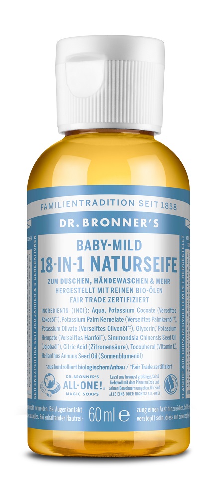 Dr. Bronner's 18-in-1 Naturseife, 60 ml - Baby-Mild