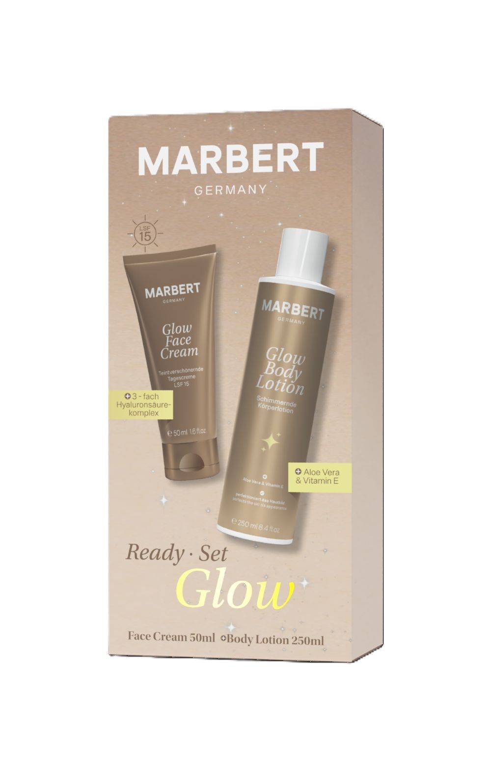 Marbert Glow Set (Body Lotion und Face Cream)