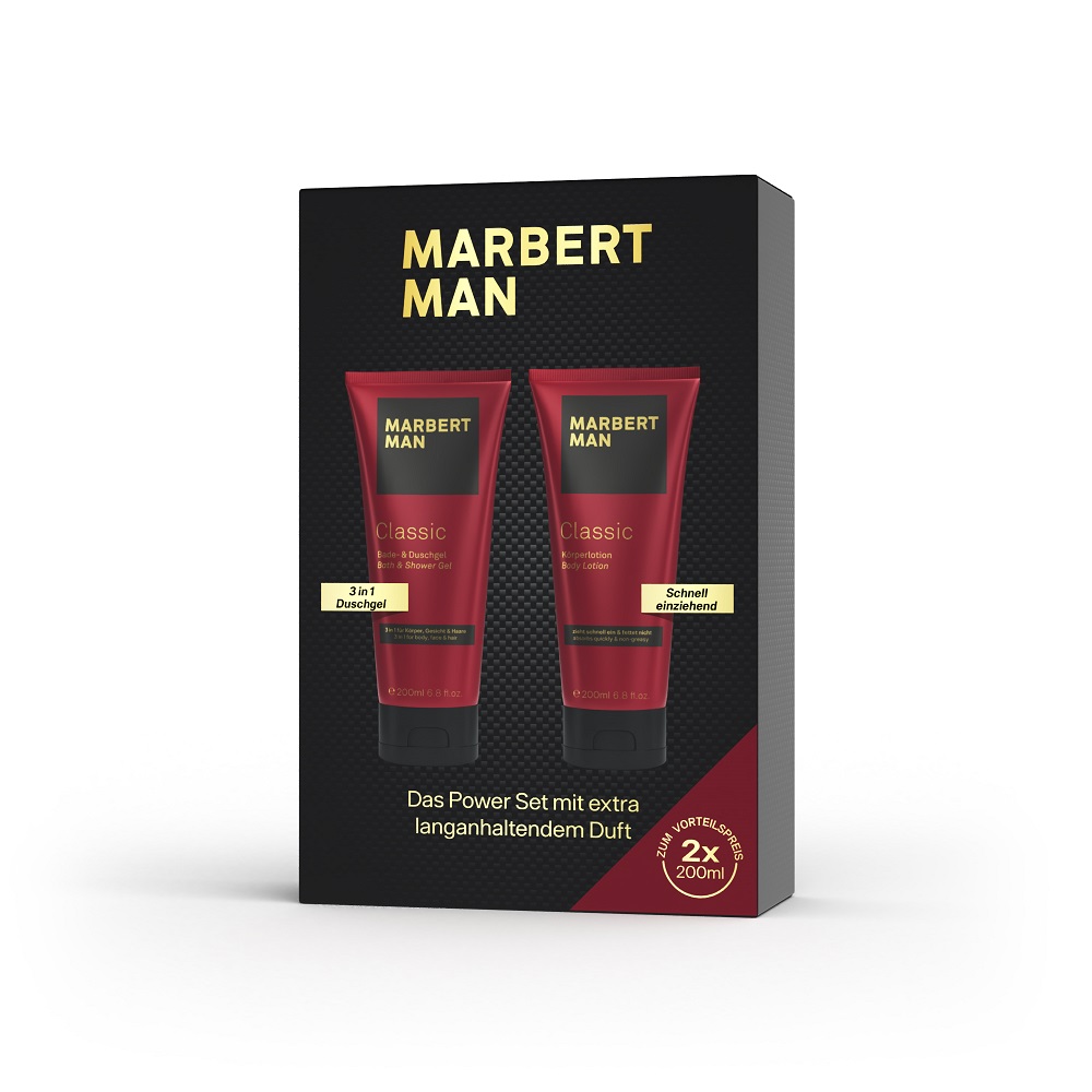 Marbert Man Classic Set (Bade- und Duschgel und Körperlotion)