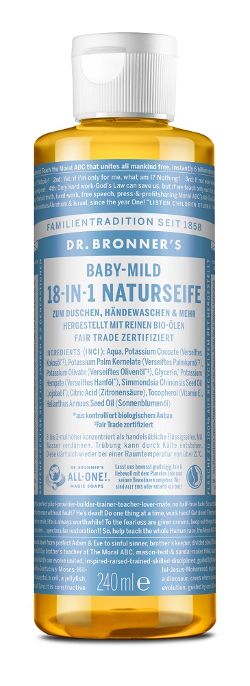Dr. Bronner's 18-in-1 Naturseife, 240 ml - Baby-Mild