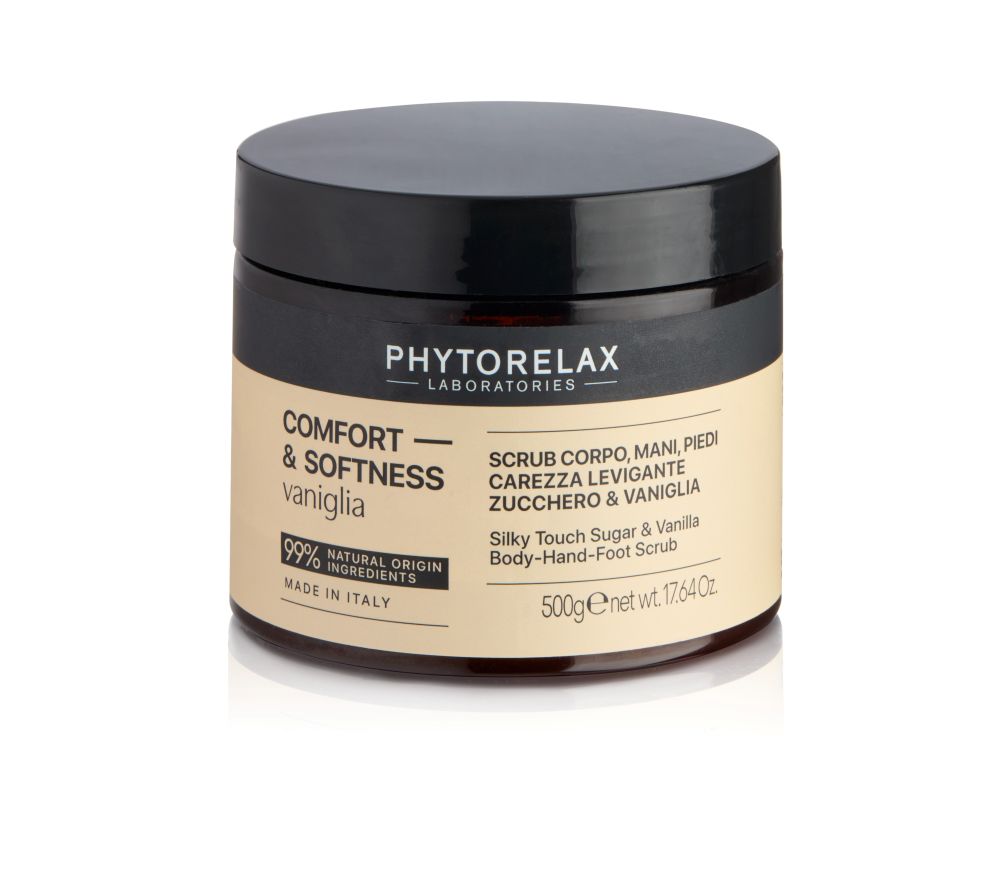 Phytorelax Comfort & Softness Vanilla Sugar & Vanilla Body-Hand-Foot Scrub, 500g