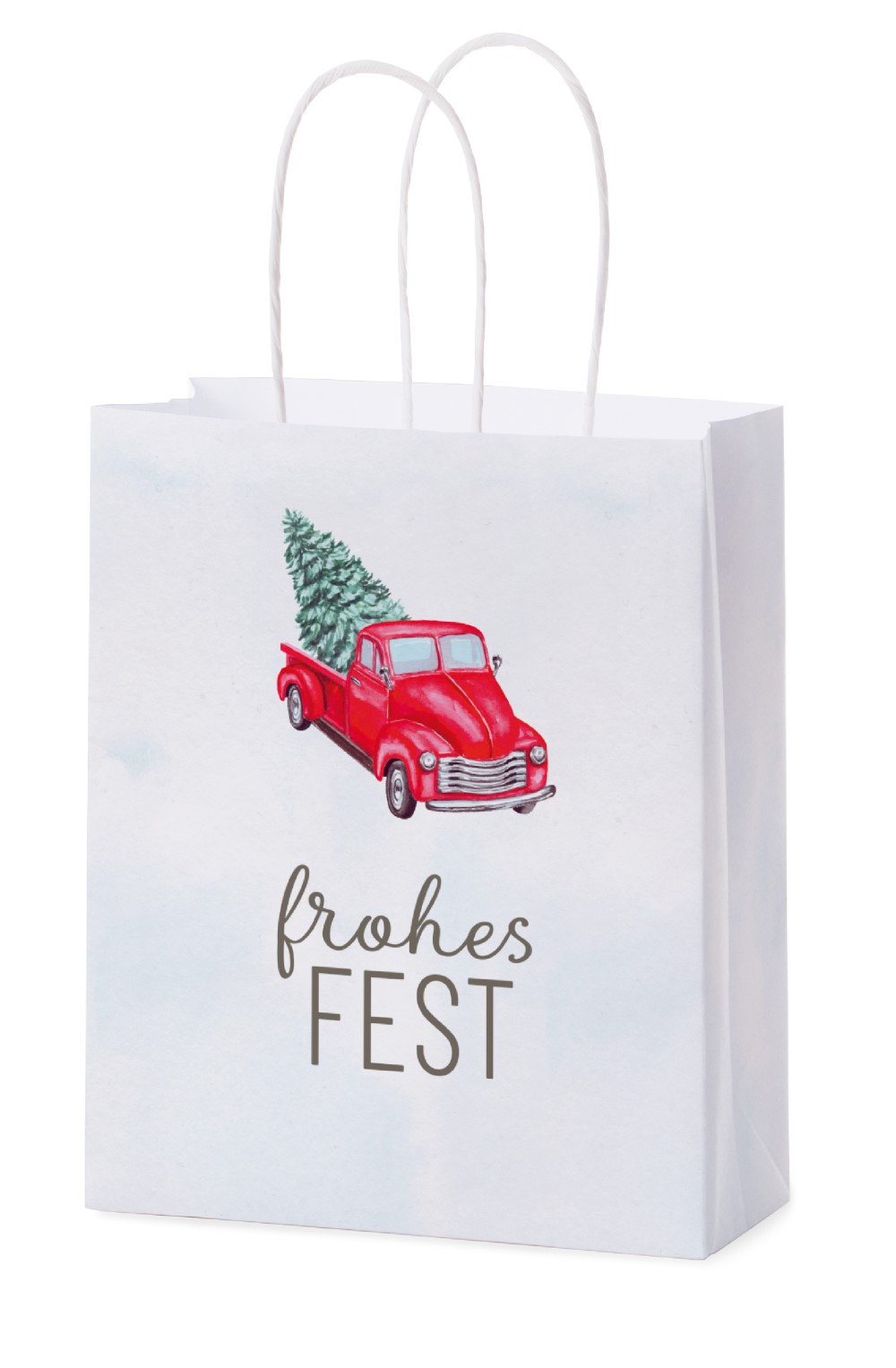 Beautiful Christmas Geschenktüten - Frohes Fest  (22  x 18 x 8 cm), 12 Stück