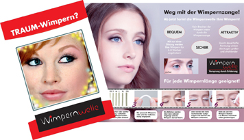 Wimpernwelle Kundenprospekt DIN A5 (20 Stück)