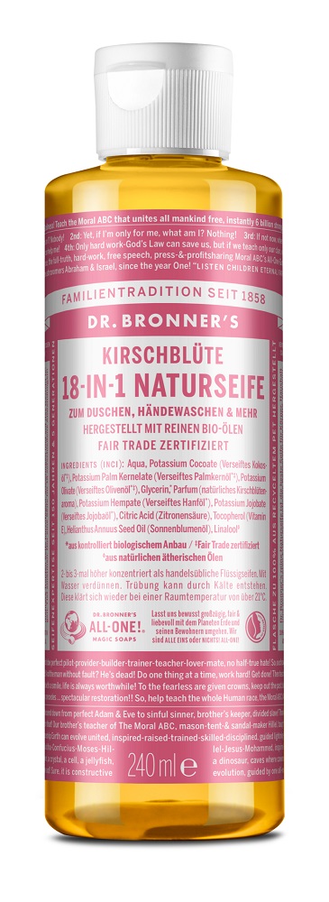 Dr. Bronner's 18-in-1 Naturseife, 240 ml - Kirschblüte