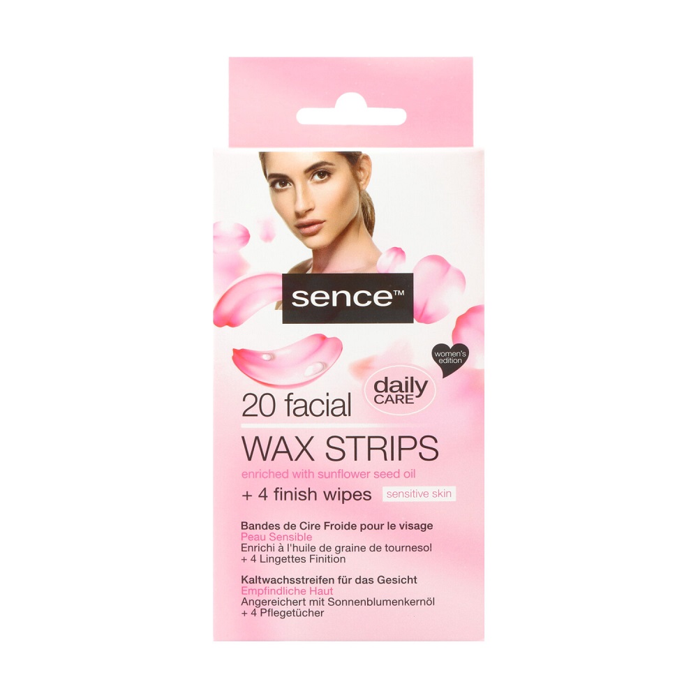 Sence Wax Stripes, 20 Streifen + 4 Pflegetücher