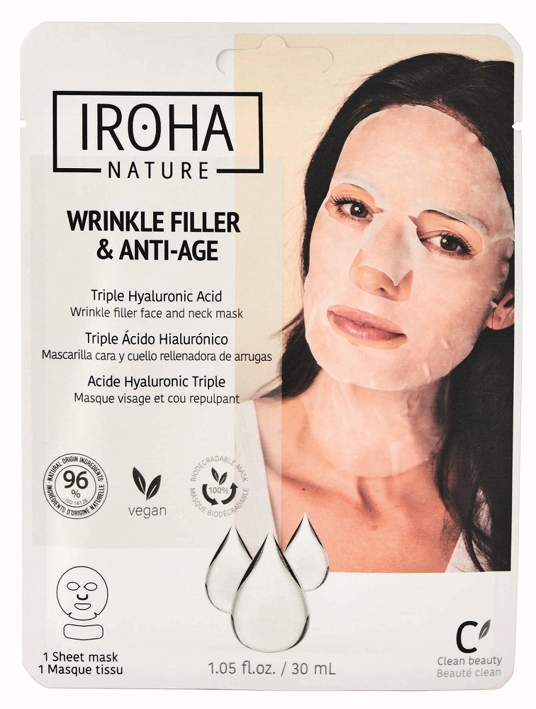 Iroha Tuch-Maske Wrinkle Filler & Age  (1 Maske) Triple Hyaluronic Acid