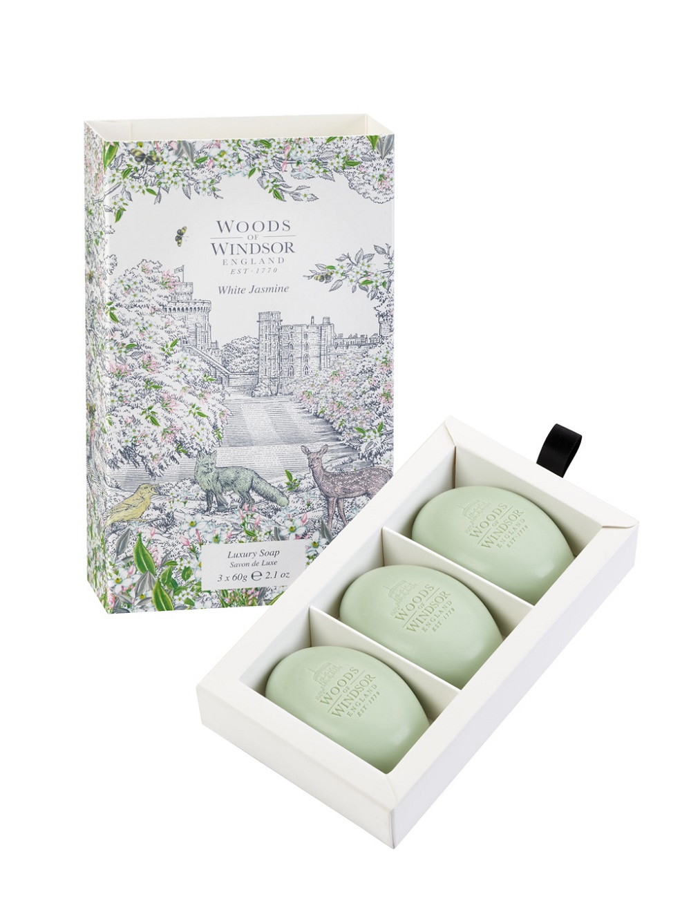 Woods of Windsor Seifen White Jasmine 3er-Set, je 60 g