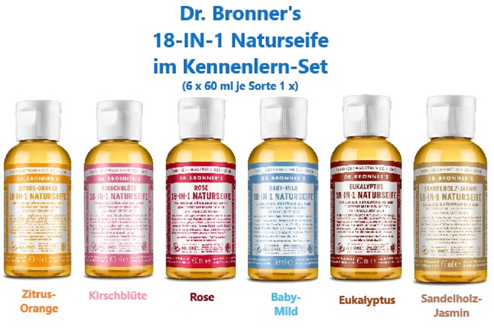 Dr. Bronner's 18-in-1 Naturseife - Kennenlern-Set