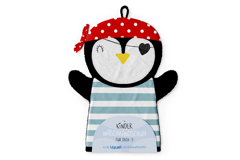 Kinder Waschhandschuh - Pinguin