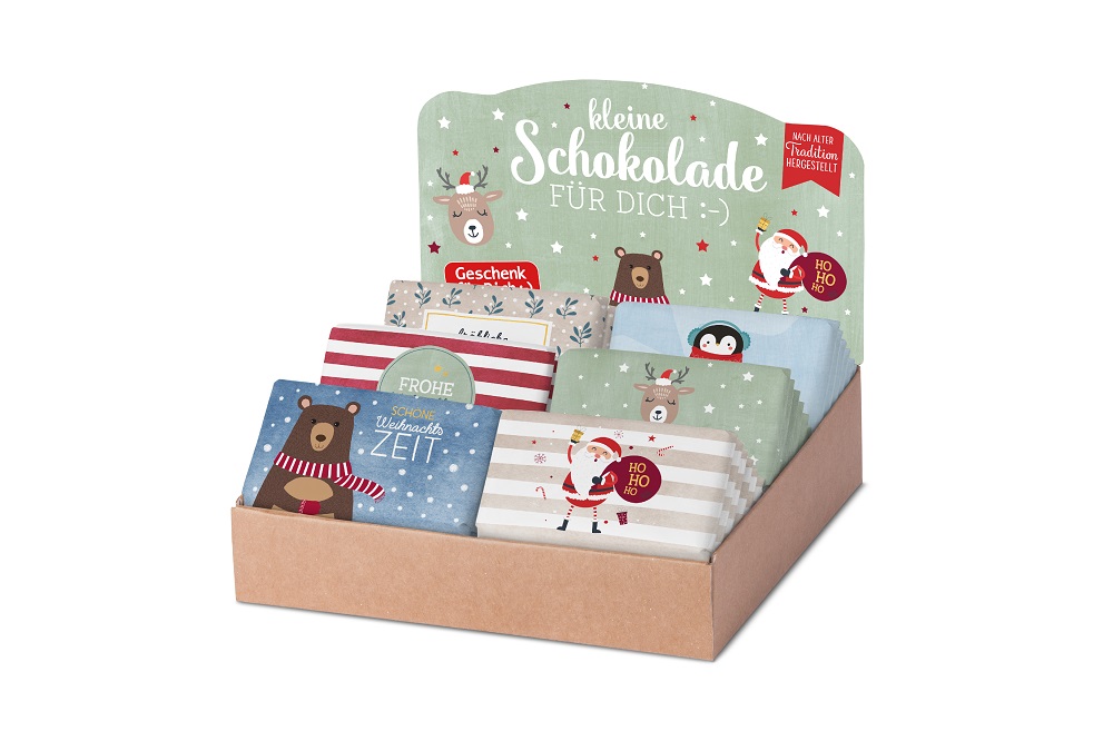 Liebe Weihnachtsgrüße Kleine Schokolade Display 36 Tafeln (6 Motive à