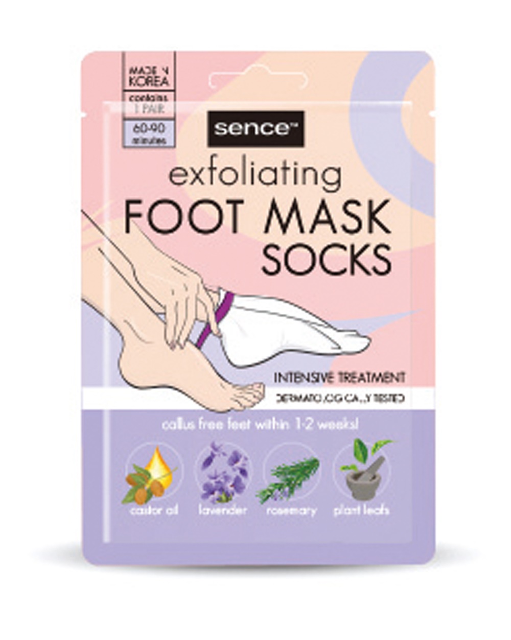 Sence Foot Mask, exfoliating, 40 g